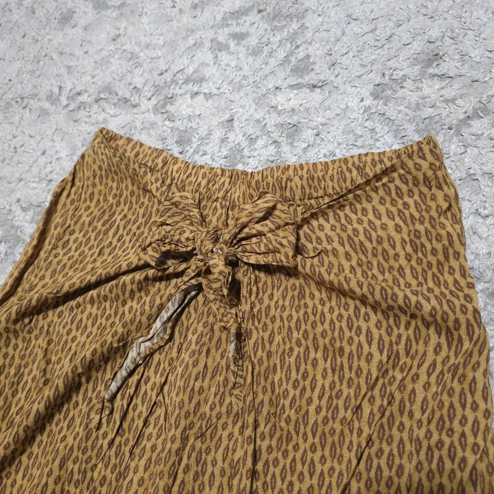 ✨️4/$20 Tie-Front Tie Palazzo Pants Lightweight Summer Cover-Up, Resort, M - Picture 6 of 14